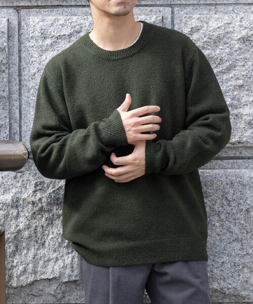 アーバンリサーチ ロッソ（URBAN RESEARCH ROSSO）/ブークレストレッチクルーニット セール】ブークレストレッチクルーニット（ニット/セーター）｜URBAN