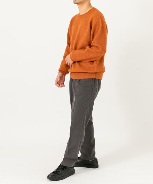 【グレー系その他】ブークレストレッチクルーニット アーバンリサーチ ロッソ URBAN RESEARCH ROSSO ブークレストレッチ