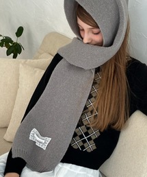 Birthday room(バースデイルーム)のレースタグニットマフラー/lace tag knit scarf(マフラー)