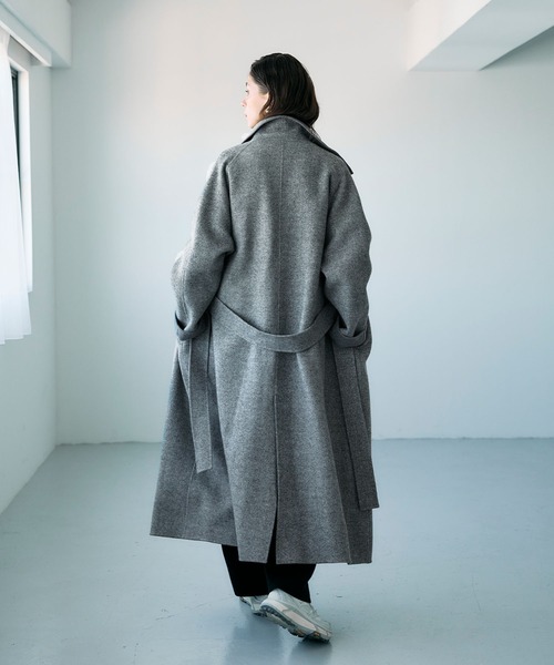 セール】ジーロンウールシルクネップリバーコート（その他アウター