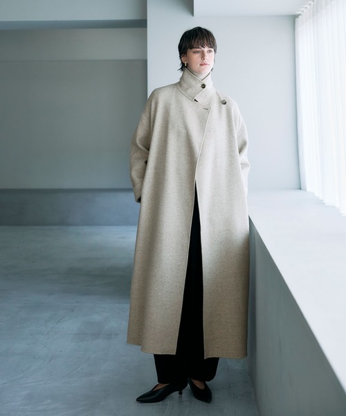 セール】ジーロンウールシルクネップリバーコート（その他アウター