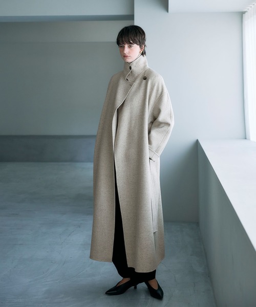 N.O.R.C（ノーク）の「ジーロンウールシルクネップリバーコート（その他アウター・レディース・グレー/ベージュ・L/M/S）」の11枚目の写真