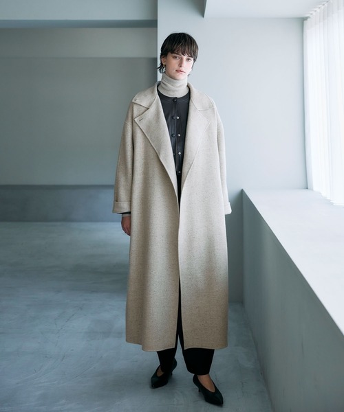 セール】ジーロンウールシルクネップリバーコート（その他アウター