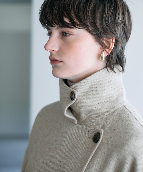 N.O.R.C（ノーク）の「ジーロンウールシルクネップリバーコート（その他アウター・レディース・グレー/ベージュ・L/M/S）」の15枚目の写真