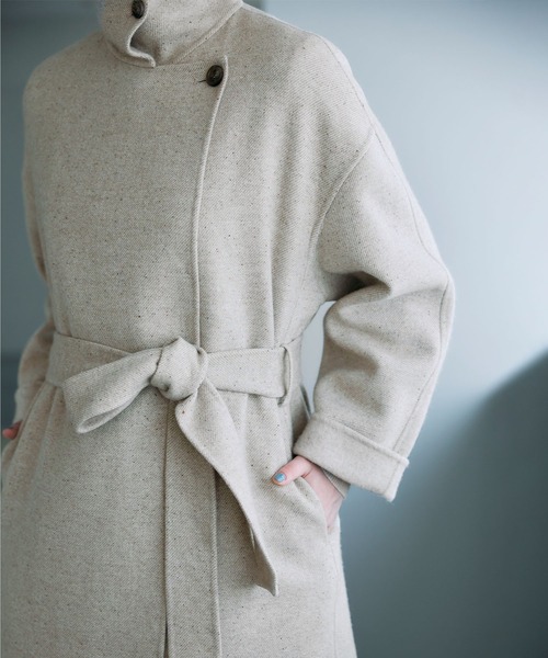 N.O.R.C（ノーク）の「ジーロンウールシルクネップリバーコート（その他アウター・レディース・グレー/ベージュ・L/M/S）」の17枚目の写真
