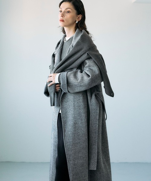 ノーク　ジーロンウールシルクネップリバーコート ジーロンウールシルクネップリバーコート（その他アウター）｜N.O.R.C