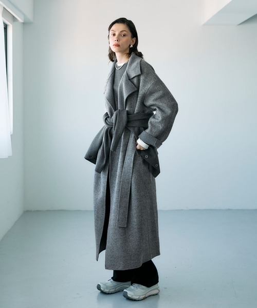 ジーロンウールシルクネップリバーコート（その他アウター）｜N.O.R.C