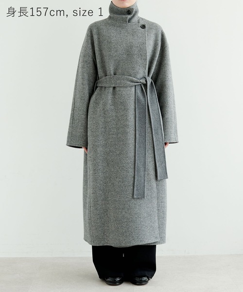 セール】ジーロンウールシルクネップリバーコート（その他アウター