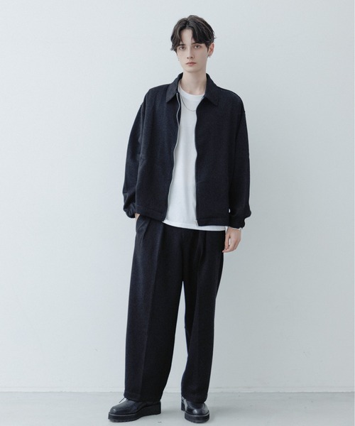 CavariA(キャバリア)の「『CavariA/キャバリア』ポンチ2タックワイドパンツ【SETUP着用可能】(スラックス・メンズ・グレー/ブラウン/ブラック・L/M)」の21枚目の写真