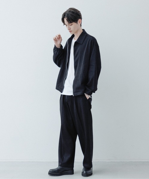 CavariA(キャバリア)の「『CavariA/キャバリア』ポンチ2タックワイドパンツ【SETUP着用可能】(スラックス・メンズ・グレー/ブラウン/ブラック・L/M)」の22枚目の写真