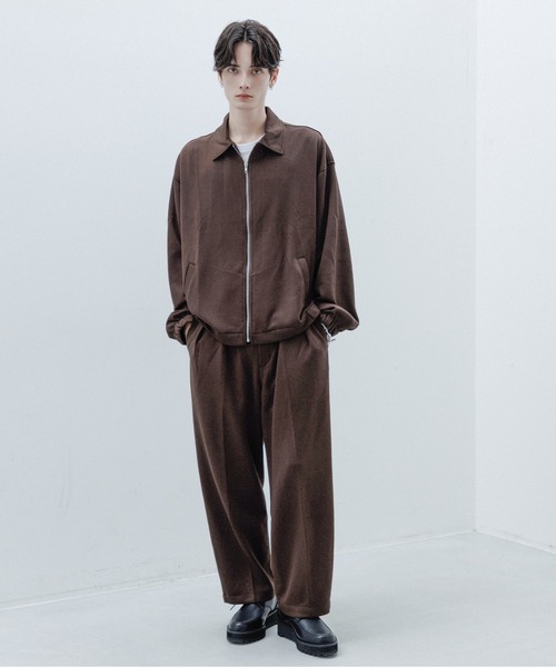 CavariA(キャバリア)の「『CavariA/キャバリア』ポンチ2タックワイドパンツ【SETUP着用可能】(スラックス・メンズ・グレー/ブラウン/ブラック・L/M)」の6枚目の写真