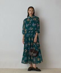 Diagram　ダイアグラム グラデフラワー　ワンピース　花柄　ボタニカル Diagram｜ダイアグラムのワンピース/ドレス（花柄・ボタニカル柄）通販