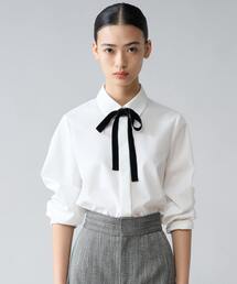 Tiara | バイカラーリボンシャツブラウス(シャツ/ブラウス)