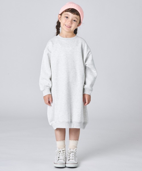 pairmanon（ペアマノン）の「【ぬくふわ】裏起毛 ガールズ  バックプリント スウェットワンピース（ワンピース・キッズ・ブラウン/イエロー/オートミール・150/90/100/110/120/130/140）」の6枚目の写真