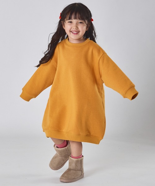 pairmanon（ペアマノン）の「【ぬくふわ】裏起毛 ガールズ  バックプリント スウェットワンピース（ワンピース・キッズ・ブラウン/イエロー/オートミール・150/90/100/110/120/130/140）」の13枚目の写真