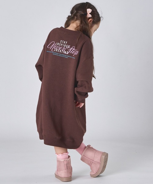 pairmanon（ペアマノン）の「【ぬくふわ】裏起毛 ガールズ  バックプリント スウェットワンピース（ワンピース・キッズ・ブラウン/イエロー/オートミール・150/90/100/110/120/130/140）」の22枚目の写真