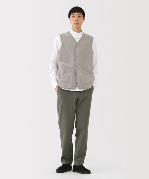 無印良品（ムジルシリョウヒン）の「紳士　防風裏起毛ストレッチテーパードパンツ（その他パンツ・メンズ・ブラック/ダークネイビー/ダークブラウン系/ダークグレー・S/M/L/XL）」の20枚目の写真