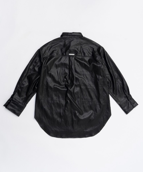 シンセティックレザーオーバーシャツ / Synthetic Leather Overshirt