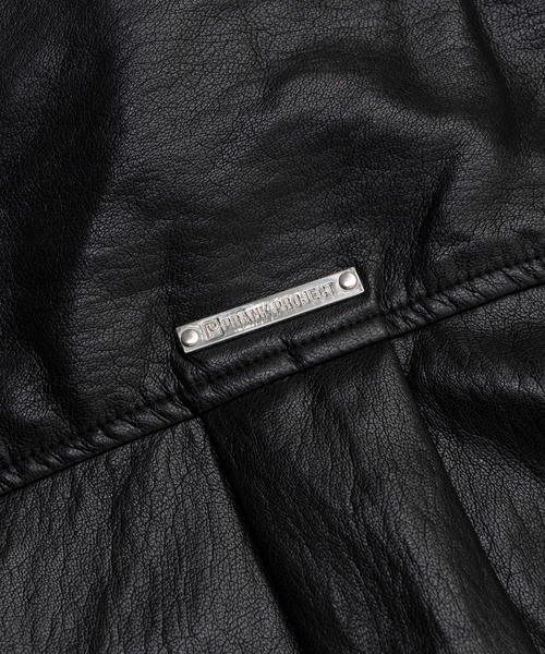 シンセティックレザーオーバーシャツ / Synthetic Leather