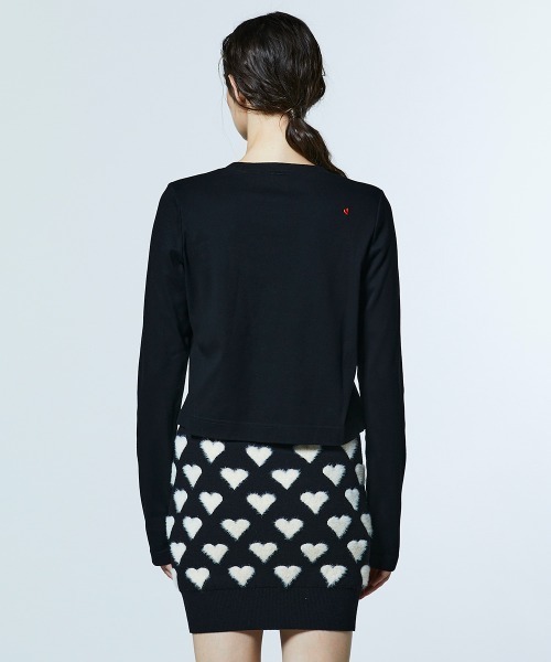 DOUBLE STANDARD CLOTHING（ダブルスタンダードクロージング）の「Dロゴ フライスロンT（Tシャツ/カットソー・レディース・オフホワイト/ブラック・FREE）」の5枚目の写真