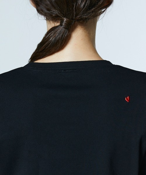 DOUBLE STANDARD CLOTHING（ダブルスタンダードクロージング）の「Dロゴ フライスロンT（Tシャツ/カットソー・レディース・オフホワイト/ブラック・FREE）」の9枚目の写真