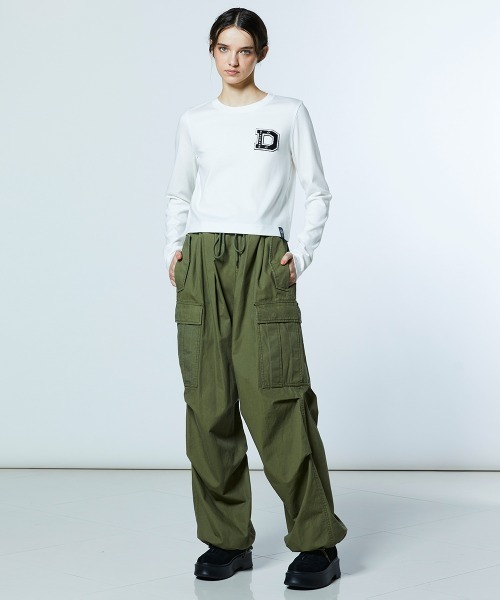 DOUBLE STANDARD CLOTHING（ダブルスタンダードクロージング）の「Dロゴ フライスロンT（Tシャツ/カットソー・レディース・オフホワイト/ブラック・FREE）」の15枚目の写真