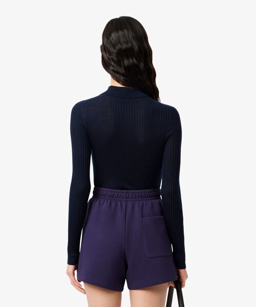 LACOSTE（ラコステ）の「3Dニッティングメリノウールポロセーター（ニット/セーター・レディース・ダークグリーン/ネイビー・36/38/34/40）」の10枚目の写真