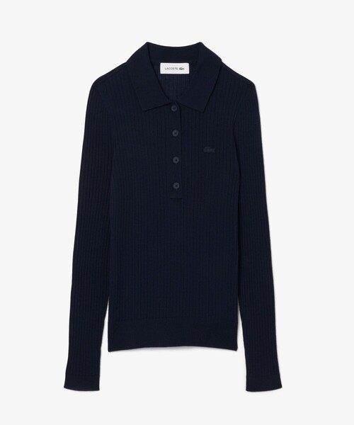 セール】3Dニッティングメリノウールポロセーター（ニット/セーター