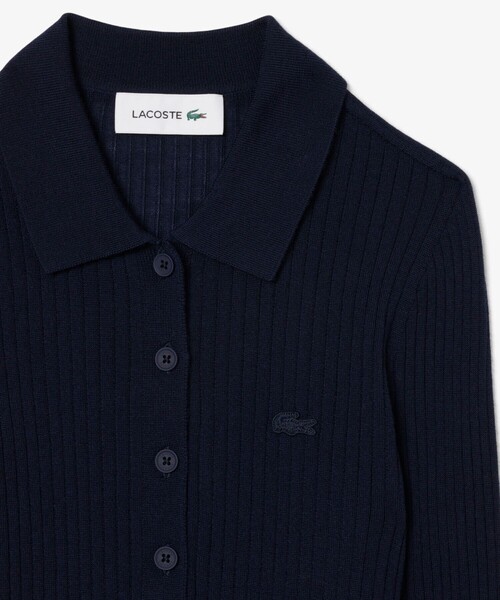 LACOSTE（ラコステ）の「3Dニッティングメリノウールポロセーター（ニット/セーター・レディース・ダークグリーン/ネイビー・36/38/34/40）」の8枚目の写真