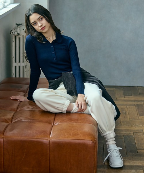 セール】3Dニッティングメリノウールポロセーター（ニット/セーター