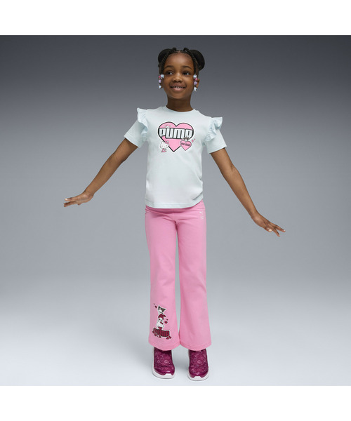 PUMA(プーマ)の「PUMA プーマ ガールズ PUMA x ハローキティ アンド フレンズ 半袖 Tシャツ 104-1(Tシャツ/カットソー・キッズ・ライトブルー/ピンク/ホワイト・122/104/110/116)」の9枚目の写真