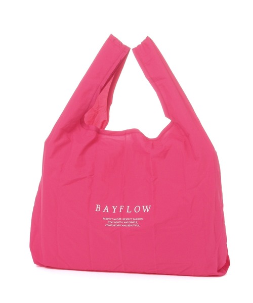 BAYFLOW（ベイフロー）の「[パッカブル可能]BFロゴエコバッグ（エコバッグ/サブバッグ・レディース・グレー/ブラック/カーキ/オリーブ/ブルー/ピンク/ホワイト/パープル/イエロー/オレンジ・0）」の21枚目の写真