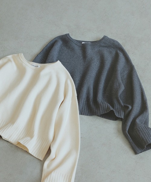 NATURAL BEAUTY BASIC（ナチュラルビューティーベーシック）の「◇【ちょうど、いい服】着れば納得！名品ジャガードニット（ニット/セーター・レディース・チャコールグレー/オフホワイト/ブルー/ダークブラウン・FREE）」の5枚目の写真