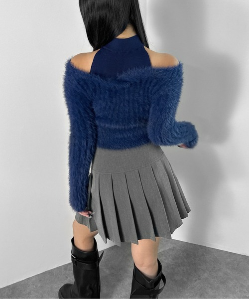 LVEU.(ラブユ.)の「【LVEU.】ダブルベルトデザインプリーツミニスカート / ボトムス スカート プリーツ ミニ ベルト ダブルベルト インパン ブラック グレー(スカート・レディース・ブラック/グレー・FREE)」の16枚目の写真