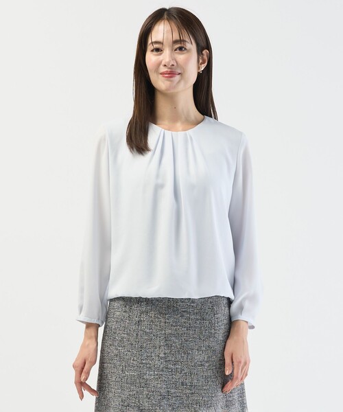 J.PRESS(ジェイプレス)の「プルエラツイル カットソー(Tシャツ/カットソー・レディース・サックスブルー系/ライトグレー系/ホワイト系・LARGE/MEDIUM)」の3枚目の写真