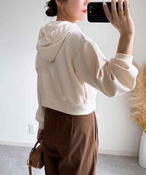 &. NOSTALGIA(アンドドットノスタルジア)の「【ZOZO限定】ビッグリボンパーカー(パーカー・レディース・グレー/アイボリー・M)」の11枚目の写真