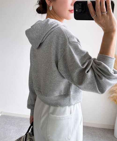 &. NOSTALGIA(アンドドットノスタルジア)の「【ZOZO限定】ビッグリボンパーカー(パーカー・レディース・グレー/アイボリー・M)」の15枚目の写真