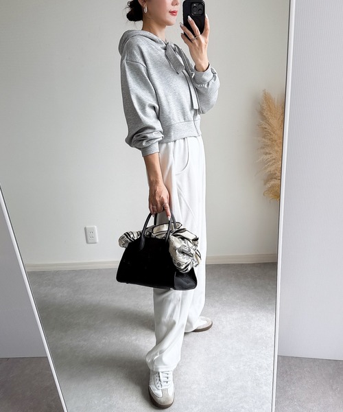 &. NOSTALGIA(アンドドットノスタルジア)の「【ZOZO限定】ビッグリボンパーカー(パーカー・レディース・グレー/アイボリー・M)」の17枚目の写真