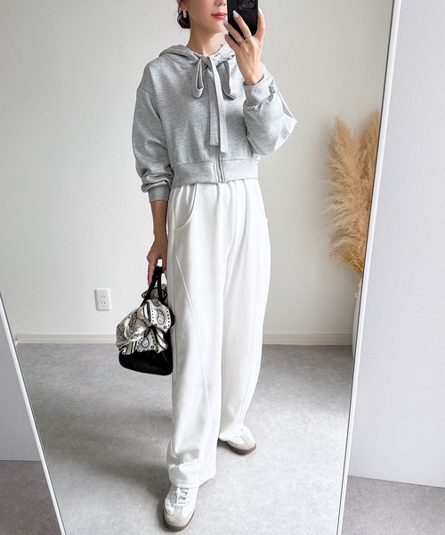 &. NOSTALGIA(アンドドットノスタルジア)の「【ZOZO限定】ビッグリボンパーカー(パーカー・レディース・グレー/アイボリー・M)」の18枚目の写真