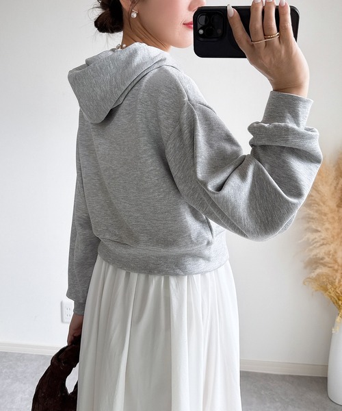 &. NOSTALGIA(アンドドットノスタルジア)の「【ZOZO限定】ビッグリボンパーカー(パーカー・レディース・グレー/アイボリー・M)」の21枚目の写真