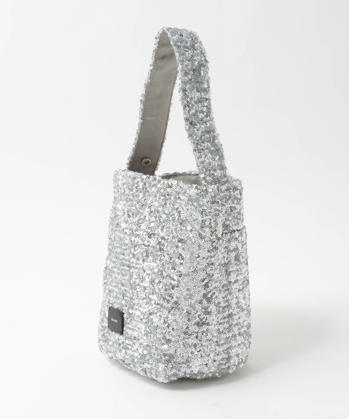 Jines（ジネス）の「スパンコール バケツ型ワンショルダ―バッグ【BEAURE/ビュレ】（トートバッグ・レディース・シルバー/ブラック・フリー）」の12枚目の写真