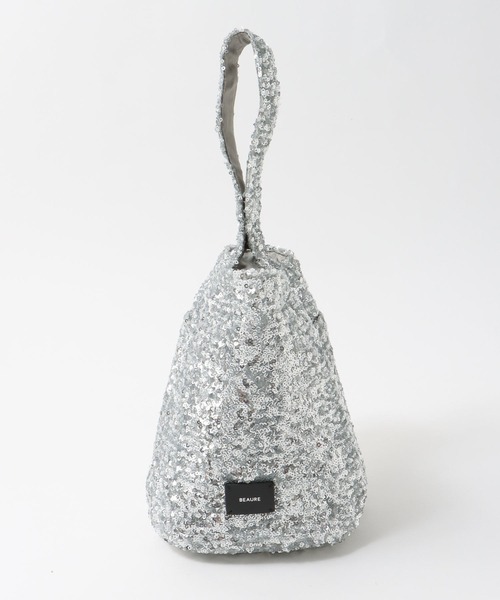 Jines（ジネス）の「スパンコール バケツ型ワンショルダ―バッグ【BEAURE/ビュレ】（トートバッグ・レディース・シルバー/ブラック・フリー）」の15枚目の写真