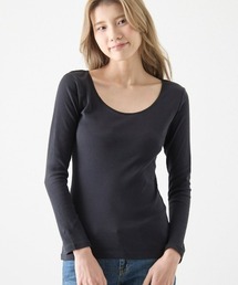 tutuanna(チュチュアンナ)の綿100%無地丸首長袖(インナーウェア/肌着)