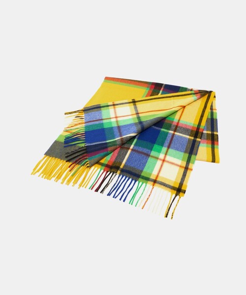 Joshua Ellis（ジョシュアエリス）の「＜Joshua Ellis＞カシミヤ チェック マフラー（マフラー・レディース・ターコイズブルー系/レッド/イエロー・FREE）」の9枚目の写真