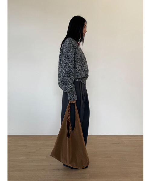 Didot.showroom（ディドット ショールーム）の「スウェードトートバッグ（トートバッグ・レディース・ブラウン/キャメル・FREE）」の5枚目の写真