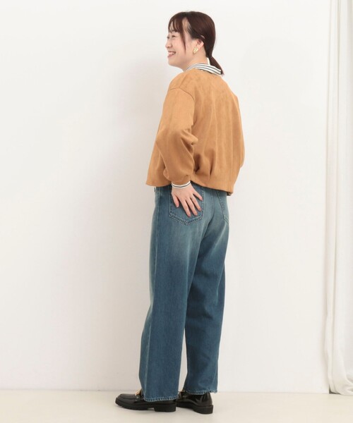 MICO COULIER（ミコクリエ）の「マシュマロスエードブルゾン（ブルゾン・レディース・チャコールグレー/ライトグレー/キャメル・38）」の6枚目の写真