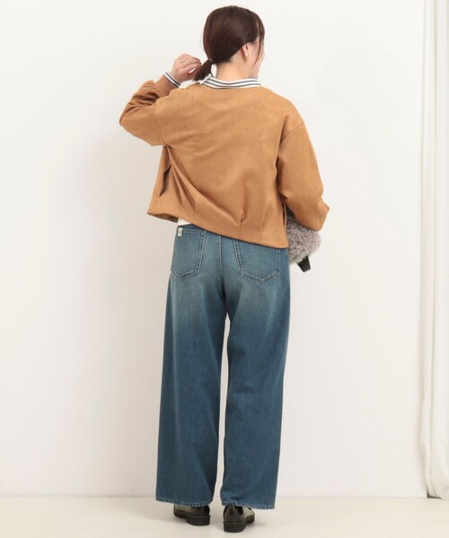 MICO COULIER（ミコクリエ）の「マシュマロスエードブルゾン（ブルゾン・レディース・チャコールグレー/ライトグレー/キャメル・38）」の8枚目の写真