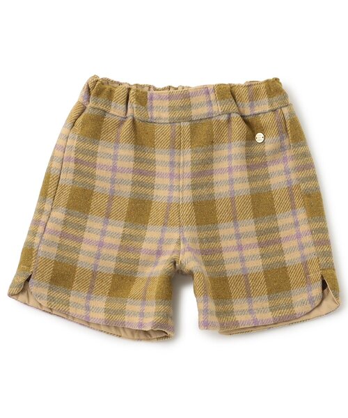Seraph（セラフ）の「【リンク/ジュニア対応】あったかチェックショートパンツ（その他パンツ・キッズ・ベージュ/ブラウン・140/130/120/110/100/90/80）」の8枚目の写真