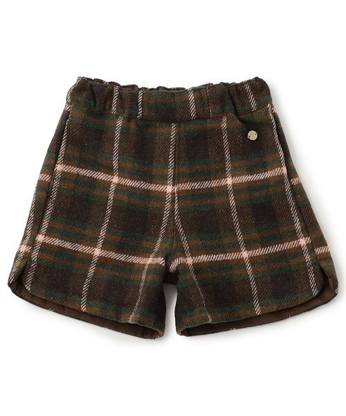 Seraph（セラフ）の「【リンク/ジュニア対応】あったかチェックショートパンツ（その他パンツ・キッズ・ベージュ/ブラウン・140/130/120/110/100/90/80）」の9枚目の写真