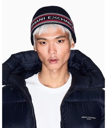 ARMANI EXCHANGE（アルマーニエクスチェンジ）の「【A|X アルマーニ エクスチェンジ】AXロゴ ニットキャップ（ニットキャップ/ビーニー・メンズ）」
